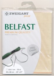 Лен Zweigart Belfast 32. Цвет 222 Cream (кремовый)
