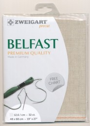 Лен Zweigart Belfast 32. Цвет 52 Flax (натуральный лен)