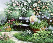 Скамейка в саду роз. Коллекция Фантастические видения