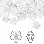 Бусина Цветок 001 - 6 мм, Цвет белый - white