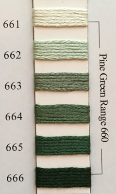 Needlepoint  661.     Pine green