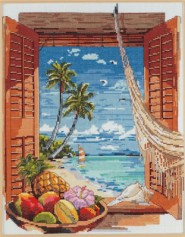 Окно в тропики (Tropical Vacation Window). 023-0382