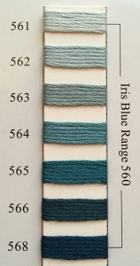 Needlepoint  561.     Iris blue
